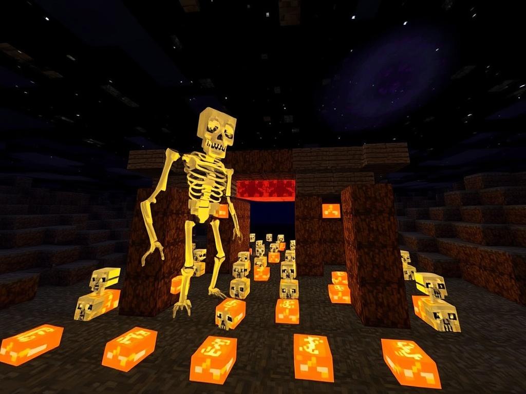 Ферма скелетов-иссушителей: черепа и незер-звезда без боли. Лайфхаки Ферма скелетов-иссушителей: черепа и незер-звезда без боли. Лайфхаки