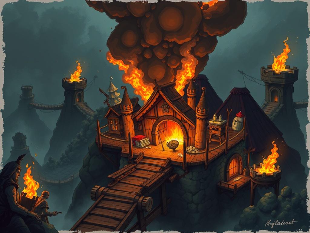 Ферма блейзов: стержни, опыт и безопасные площадки в крепости