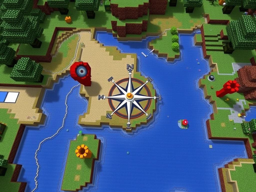 Карты и навигация в Майнкрафте: компас, локатор и метки