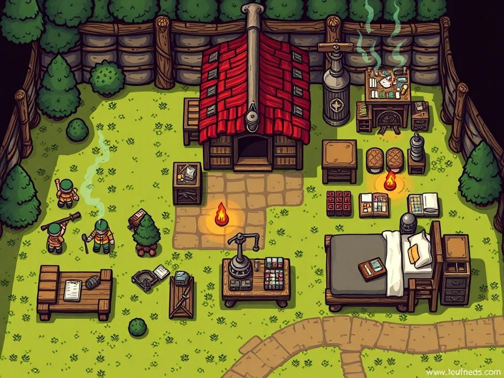 Ферма железа: жители, кровати и рабочие места